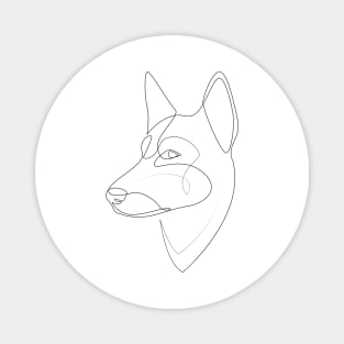 German Shepherd - one line drawing Magnet